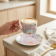 Floral Porcelain Mug & Saucer 250 ml